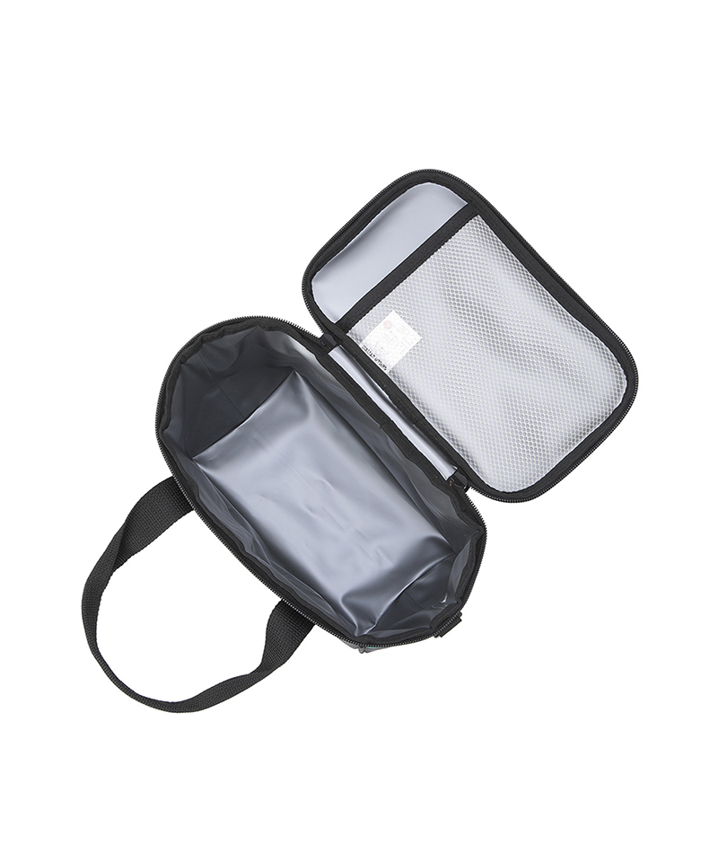 Lunch Cooler Bag Shoulder Strap Alphabet - Black
