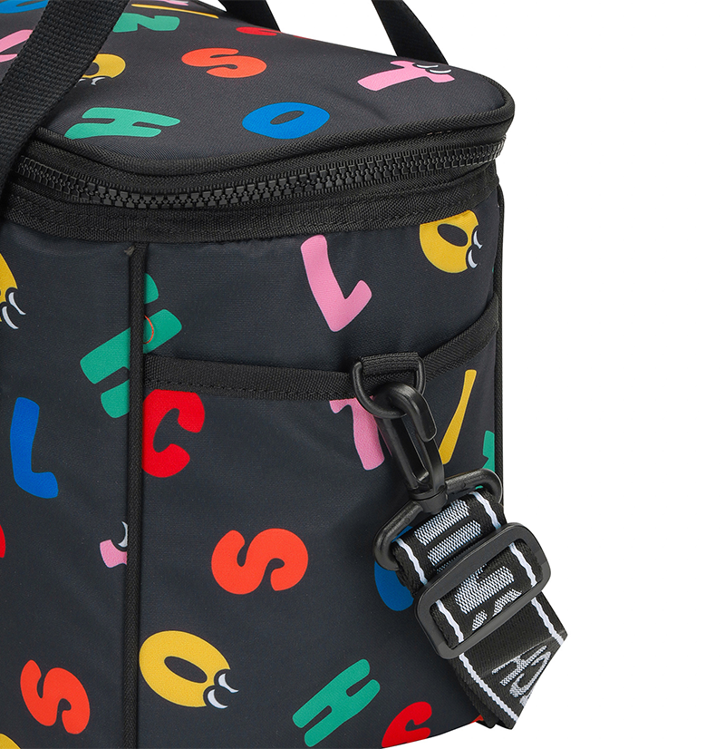 Picnic Cooler Bag Alphabet - Black