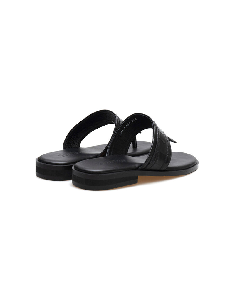 ALL CLASSIC Tobe Flip Flop - Black Croco