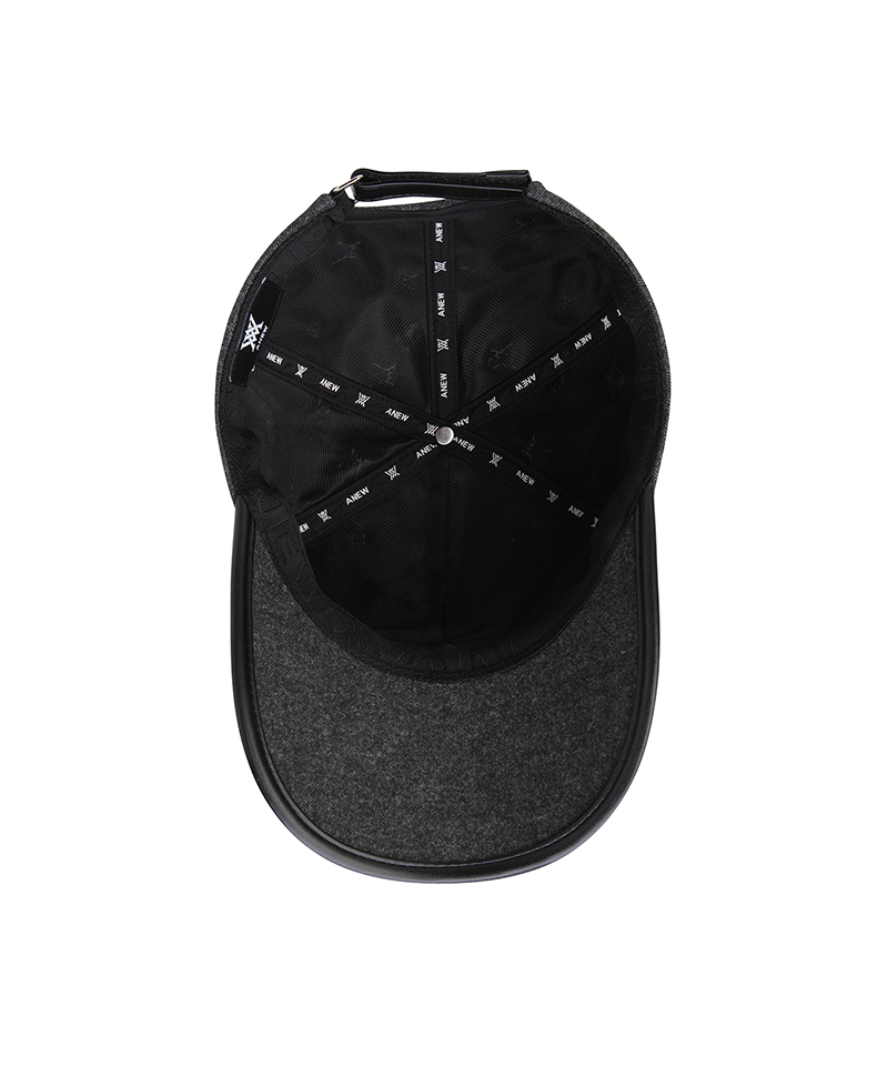 Uni Logo Stitch Peach Cap - Dark Grey