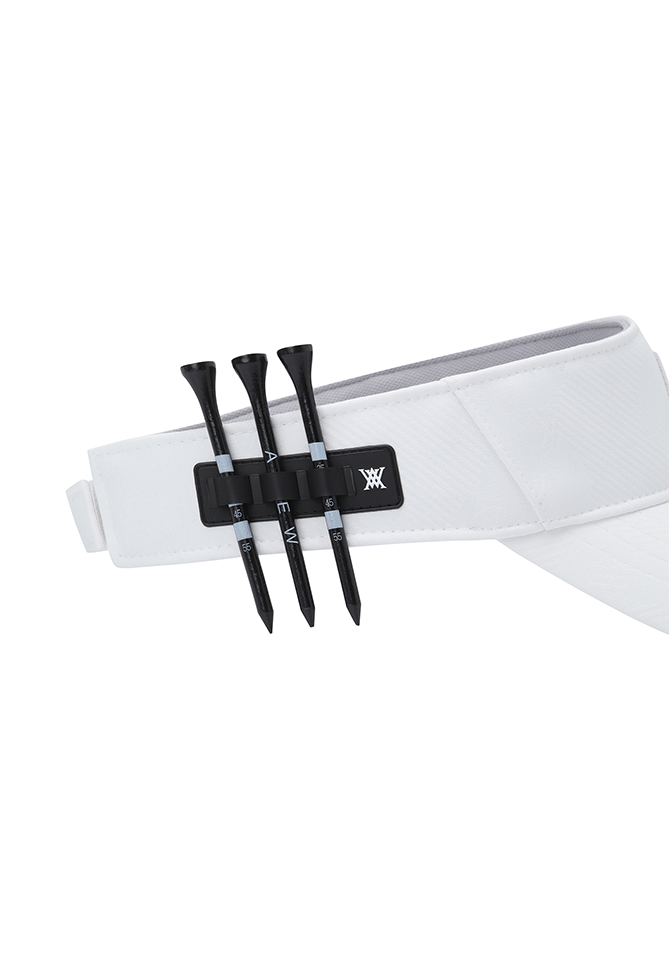 Uni Tee Holder Logo Visor - White