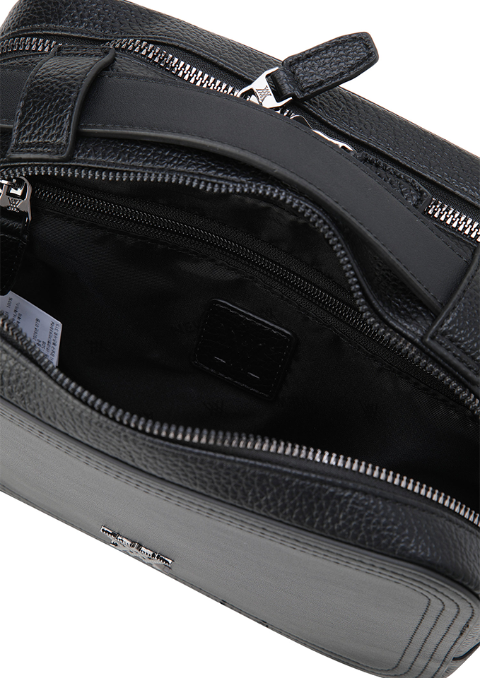 Uni Logo Stitch Square Pouch - Black