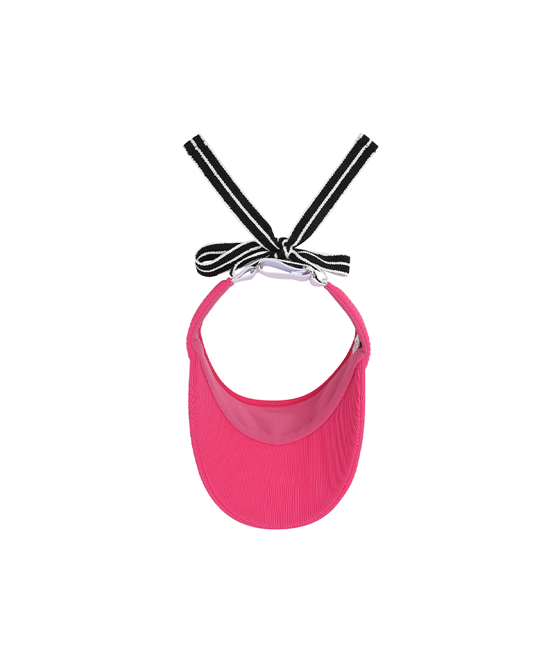 Women's Knit Ribbon Visor - Pink