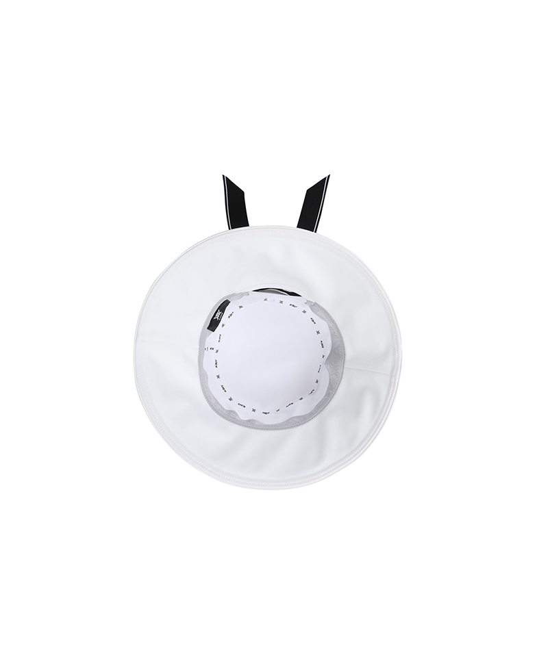 Women's Ribbon Bucket Hat - White