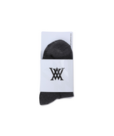 Women's Stripe Logo Middle Socks - Dark Grey