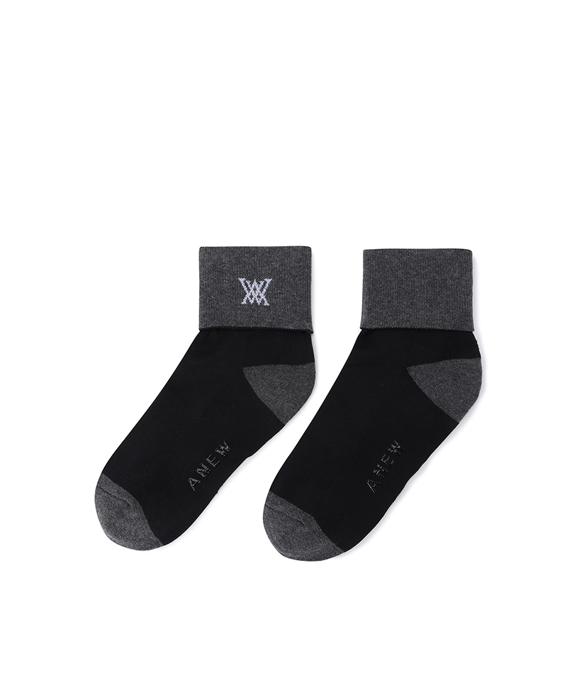 Women's Two Way Middle Socks - Black