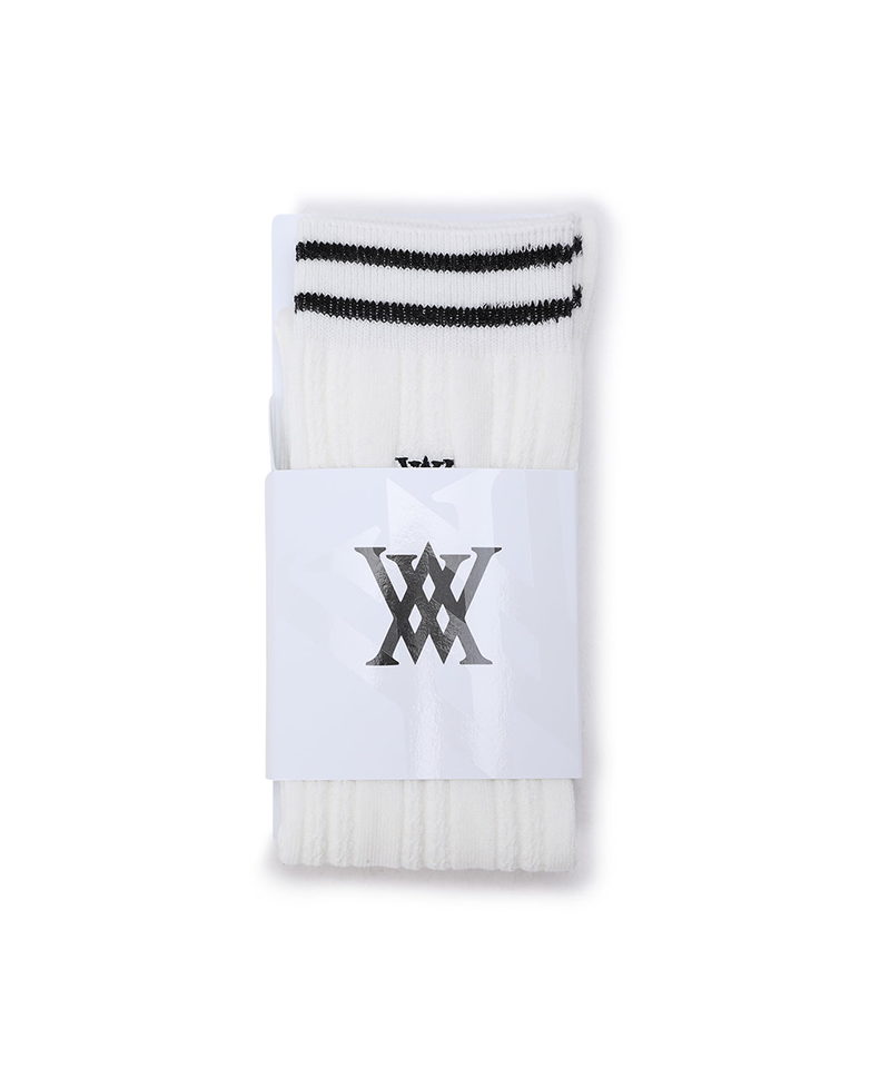 Women's Shiny Knee Socks - White