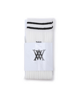 Women's Shiny Knee Socks - White