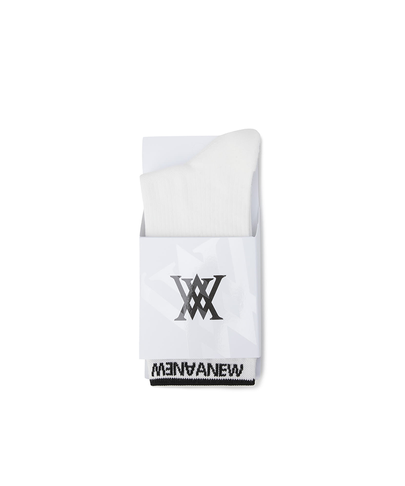 Men's Basic Middle Socks - White