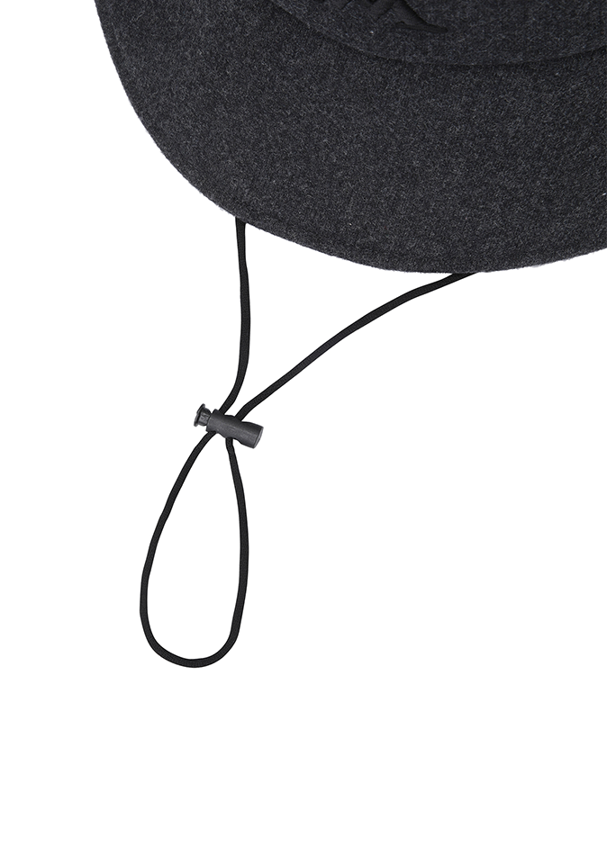 Uni Logo Stitch Padded Bucket Hat - Dark Gray