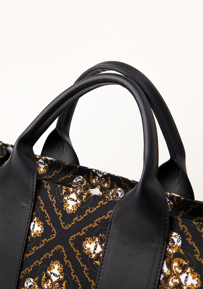UTAA Midnight Panther Baroque Tote Bag - Black