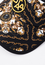 UTAA Women's Midnight Panther Baroque Ribbon Sun Visor - Black
