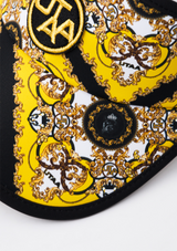 UTAA Women's Midnight Panther Baroque Ribbon Sun Visor - Yellow
