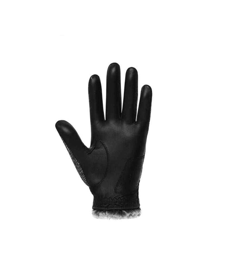 Gmax Sheep Skin Winter Golf Gloves For Men (Both Hands) - Black