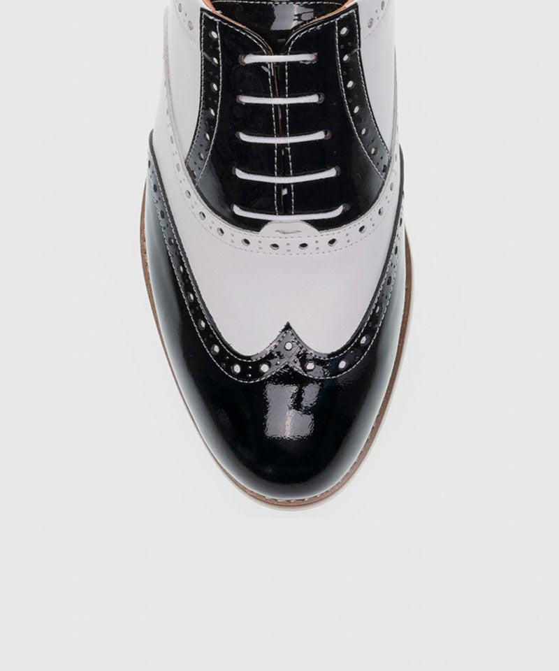 ALL CLASSIC Golf Noble Wingtip Classic Golf Shoes - Black Patent