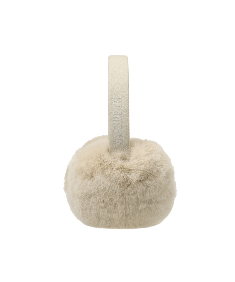Amazing Cre Women's Real Fur Ear Warmer - Ivory