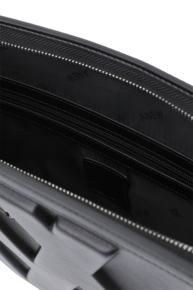 Uni Logo Intaglio Clutch - Black