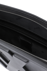 Uni Logo Intaglio Clutch - Black