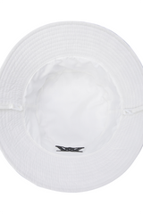 Unisex Flower Pattern Reversible Bucket Hat - White