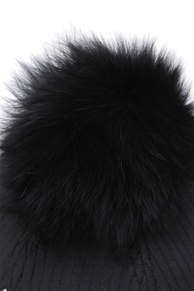Women's Short Earflap Cap - Black