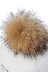 Women's Short Earflap Cap - Cream