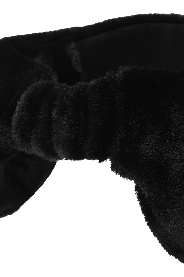 Women's Fur Visor - Black