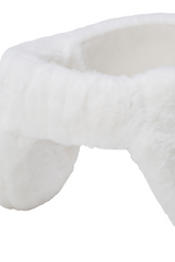 Women's Fur Visor - Cream