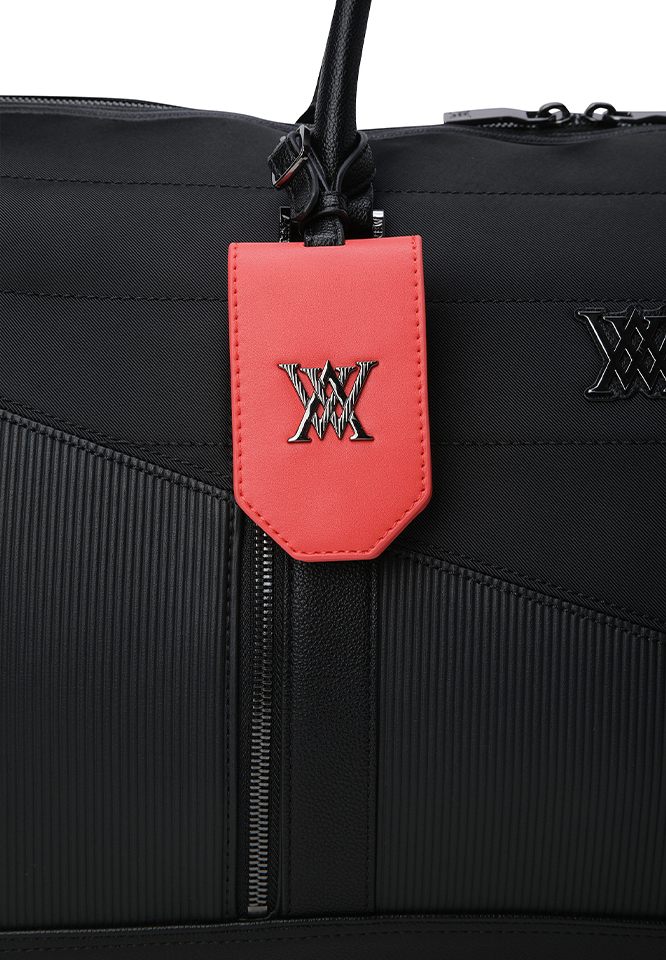Unisex Fabric Mix Boston Bag - Black