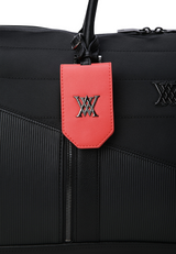 Unisex Fabric Mix Boston Bag - Black