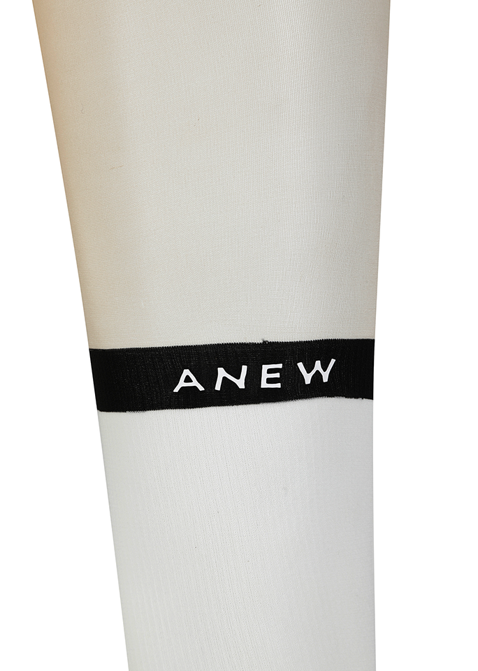 Women's Color Block Stocking - White