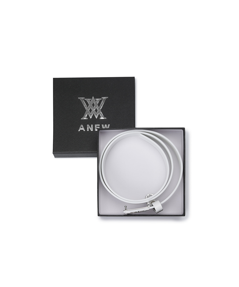 Women's Logo Ring Belt - White
