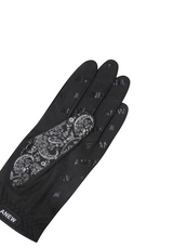 Women's Paisley Mesh Glove (PAIR) - Black