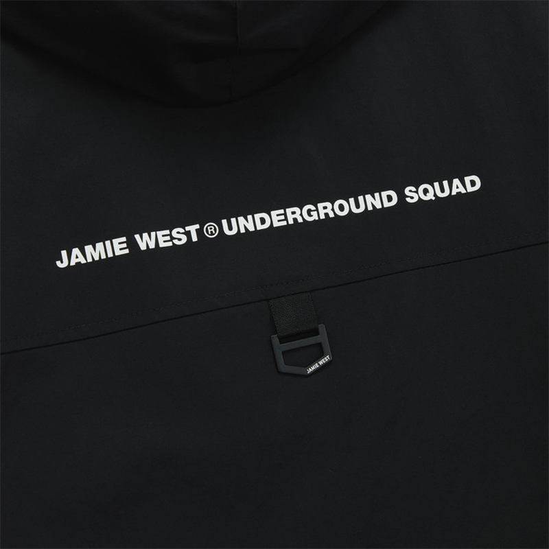 Jamie West Active Half Zip-up Hoodie Pullover - Black