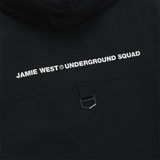 Jamie West Active Half Zip-up Hoodie Pullover - Black