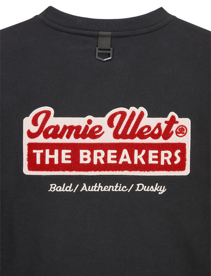 Jamie West Boucle Applique Brushed Sweatshirts - Black