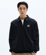 Jamie West Essential Collar Point Half Zip-up Sweatshirts -White