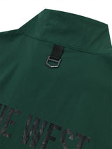 Jamie West Half Zip-up Ventilation Stand Collar P-Shirts - Green