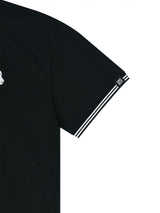 Jamie West Nick Stripe Collar Point Essential P-Shirts - Black