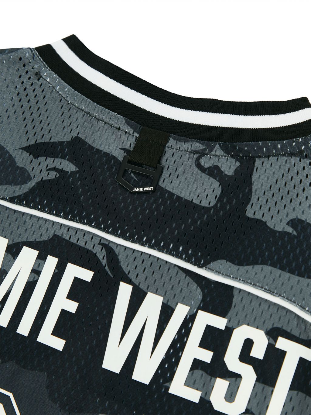 Jamie West No.99 Vneck Mesh Camo T-Shirts - Black