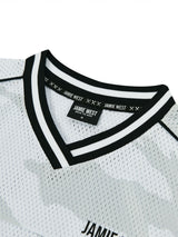 Jamie West No.99 Vneck Mesh Camo T-Shirts - White
