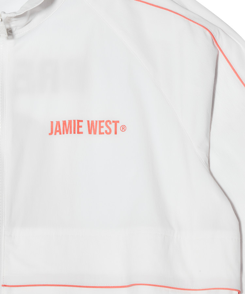 Jamie West No.9 High-Neck Packable Windbreaker - White