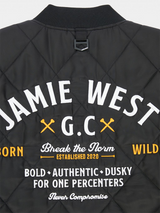 Jamie West Lettering Quilted Detachable Jumper - Black