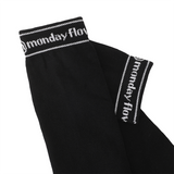 Monday Flow Munple Basic Overknee Socks - Black