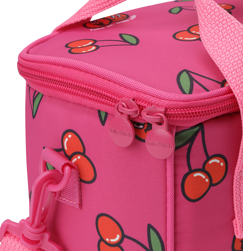 Lunch Cooler Bag Shoulder Strap Cherry - Pink