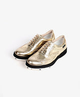 [Warehouse Sale] Giclee No.21 Premium Leather Golf Shoes - Gold