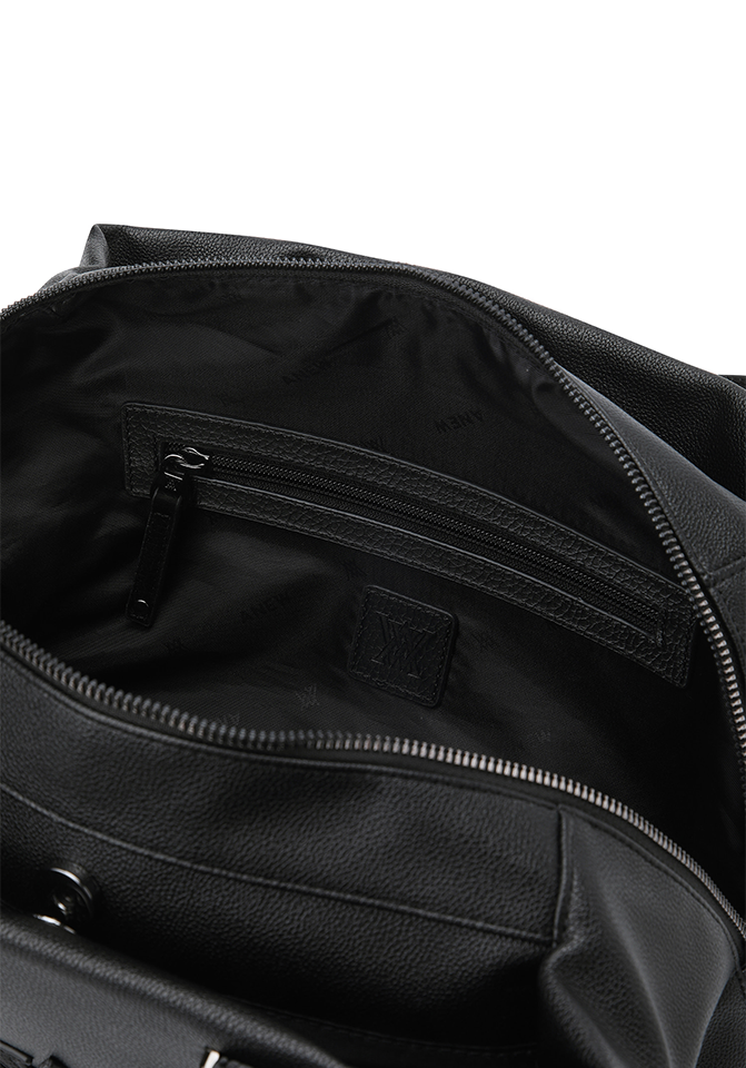 Uni Double Pocket Tote Bag - Black