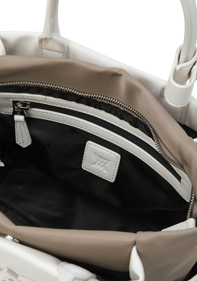 Women's Two Tone Tote Bag - Ivory
