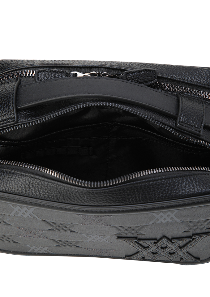 Uni Logo Stitch Square Pouch - Black