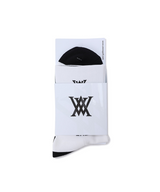 Women's Two Way Middle Socks - White