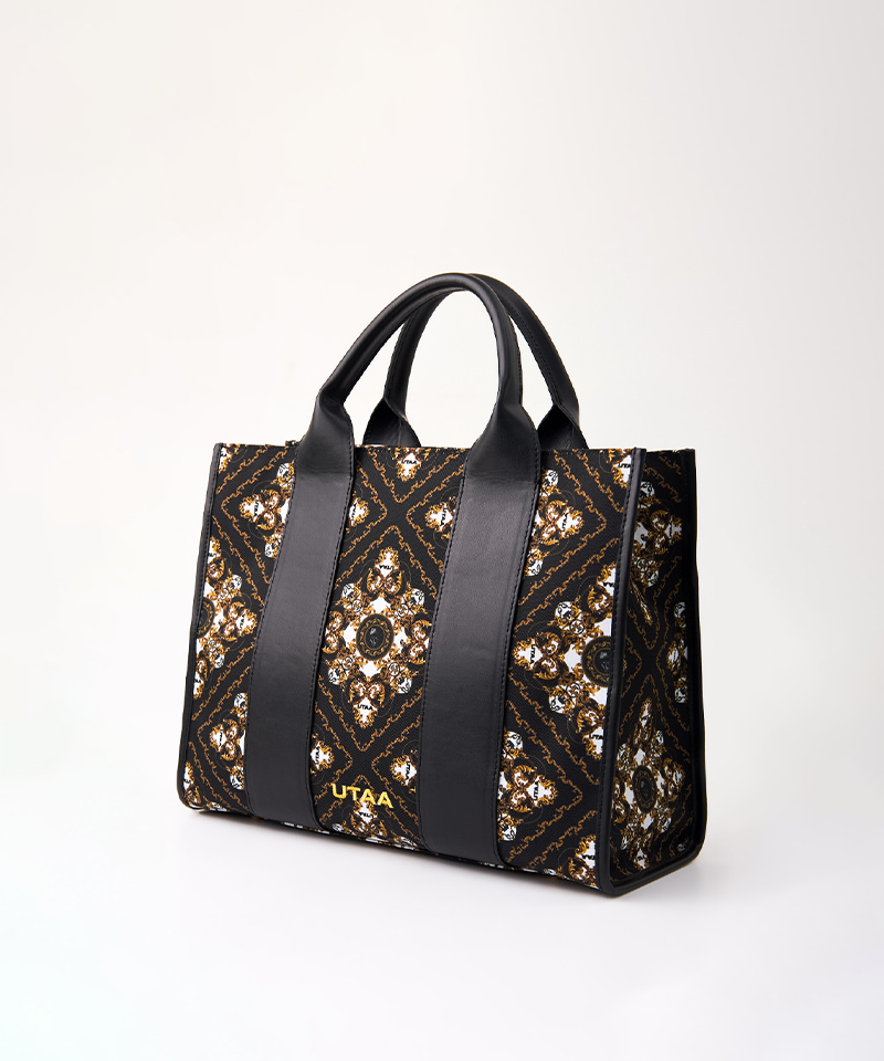 UTAA Midnight Panther Baroque Tote Bag - Black